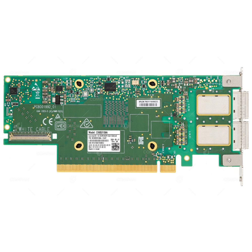 MCX653106A-ECAT DDN LP  NVIDIA CONNECTX-6 HDR 100G DUAL PORT QSFP56 PCIE 4.0 X16 ADAPTER FOR SFA18KX LOW PROFILE